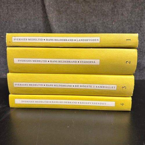 Hans Hildebrand - Sveriges medeltid band 1-4 - bokpaket
