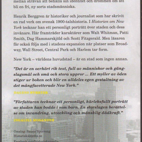 Historien om New York / Henrik Berggren