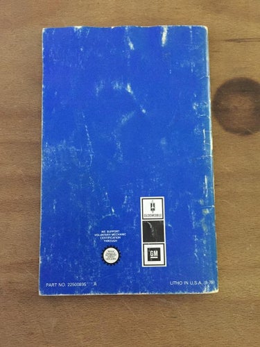 Oldsmobile Toronado 1979 Owner's Manual