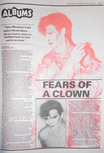 DAVID BOWIE - SCARY MONSTERS REVIEW, TIDNINGSARTIKEL + ANNONS 1980