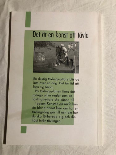 Konsten Att Tävla - En Bok För Dig Som Vill Bli Tävlingsryttare - Herthnek 1999