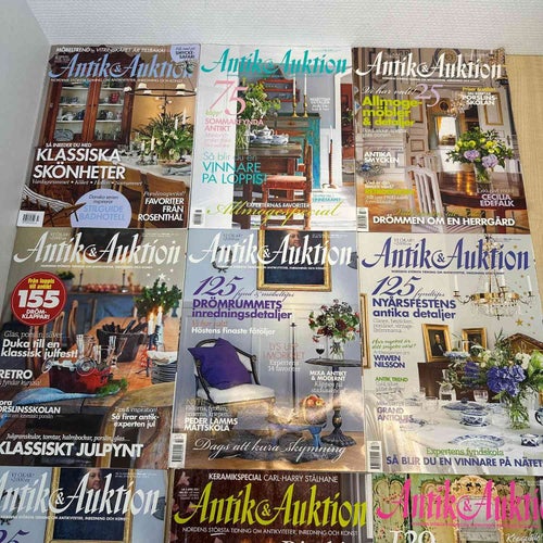 9 st. Tidningar om Antik & Auktion