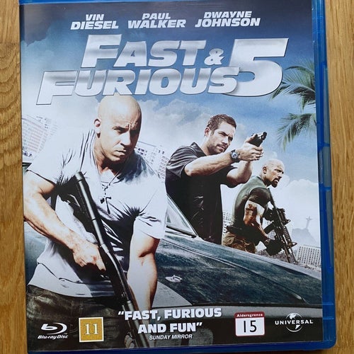 FAST & FURIOUS 5 - (FILM 5) - BLU RAY - 1 ÄGARE & NYSKICK!