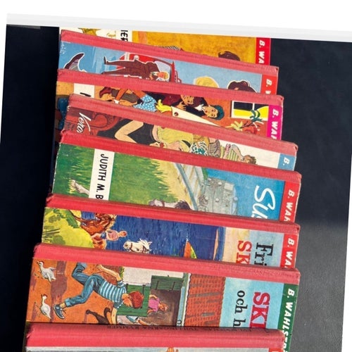 Vintage Samling av Äldre Barn- och Ungdomsböcker