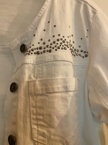 Monari vit jeans jacka, storlek 36