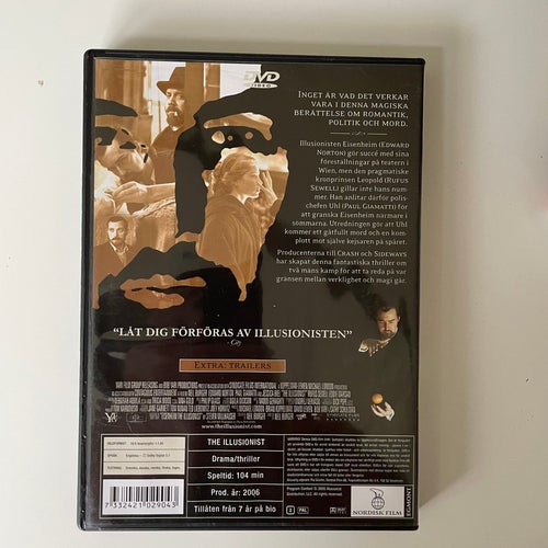 Illusionisten (DVD) Svensk utgåva.