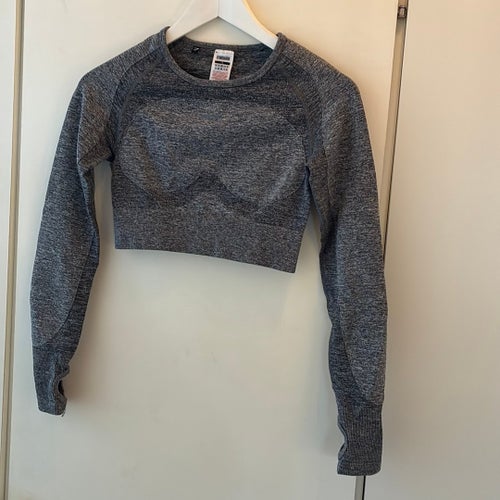 Gymshark grå träningströja, storlek XS