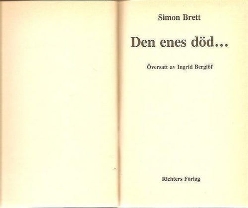 Simon Brett: Den enes död...