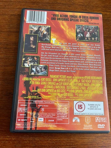 DVD-film: Escape From L.A (Kurt Russell)