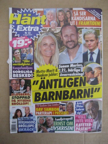 Hänt Extra Nr:33-2019 (Kungafamiljen, Ingvar Oldsberg, Malin Berghagen, Arne We