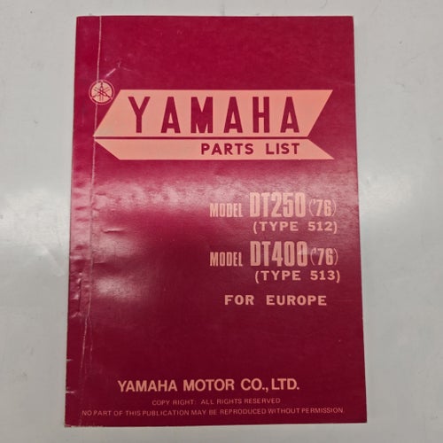 Yamaha DT250 & DT400 Reservdelslista (1975)