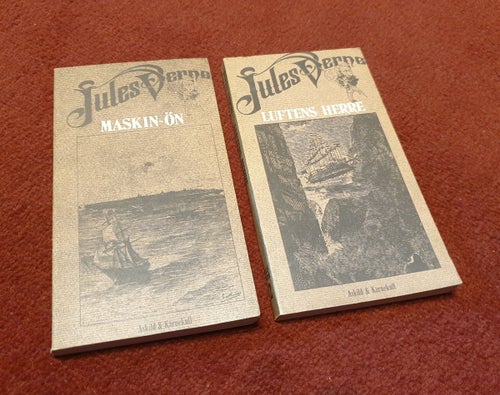 Jules Verne - Maskin-ön FÖRSTA GÅNGEN UTGIVEN, OVANLIG, samt Luftens herre