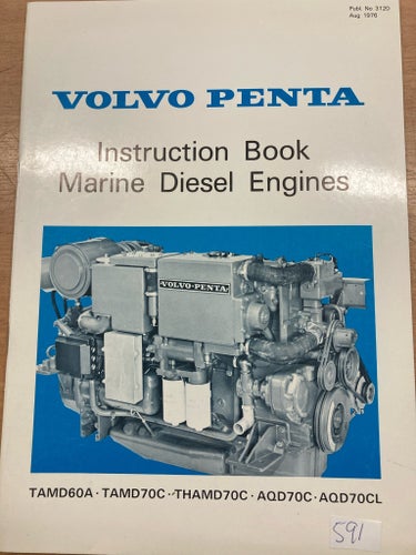Volvo Penta Instruction Book Marine Diesel Engines, 1976