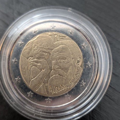 2 Euro minnesobjekt Rodin 1917-2017