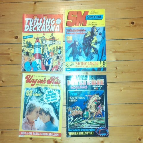 Tidningar: Tvillingdeckarna, SM Special, Ung och Kär, Mysterie