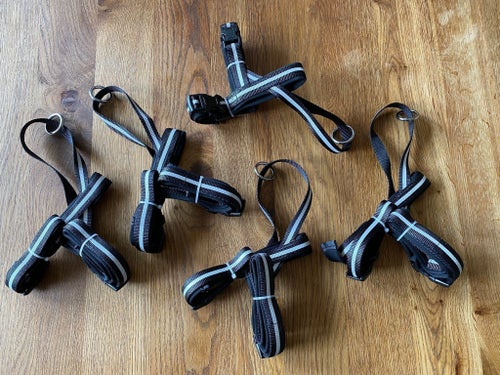 5 st NYA Hundsele. 21 mm brett nylon med reflex