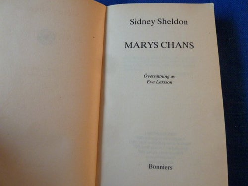 MARYS CHANS, S. SHELDON, 1989, BÖCKER