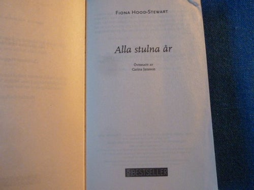 ALLA STULNA ÅR, F. H - STEWART, 1995, BÖCKER