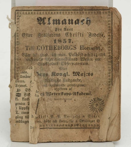 Almanach för året efter frälsarens Christi födelse, 1857. Till Stockholms horiso