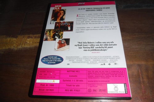 DVD Notting Hill omslag norska