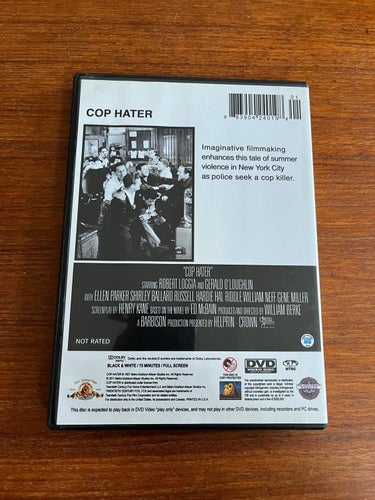 DVD-film: Cop Hater (Robert Loggia, Gerald S. O'Loughlin)