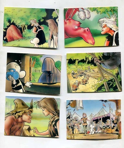 Bone art by Jeff Smith Cartoon 6 stycken samlarkort frå 1994
