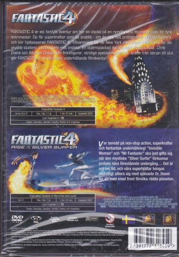 DVD 2i1 / Fantastic 4 + Fantastic 4: Rise Of The Silver Surfer / Ny & Inplastad