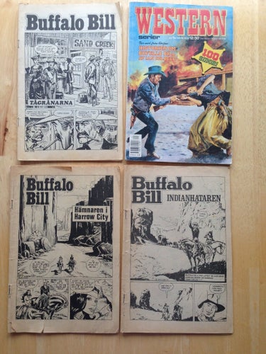 Buffalo Bill: Tågrånarna, Hämnaren i Harrow City, Indianhataren, Western