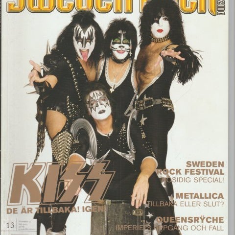Sweden Rock Magazine med KISS #13. Juli 2003. VF (Very Fine)