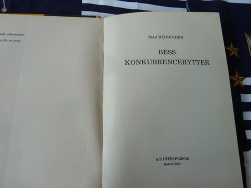 DANSK BOK, BESS BØGERNE, KONKURRENCERYTTER, MAJ REHBINDER, 1971, BOG