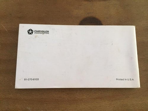 Chrysler 1978 Operating & Product Instructions