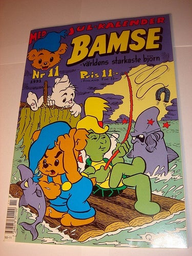 BAMSE 1991 11 (svensk) NY OLÄST EXTRATJOCKTm JULKALENDER