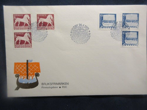 ÄLDRE FDC (1973) BRUKSFRIMÄRKEN