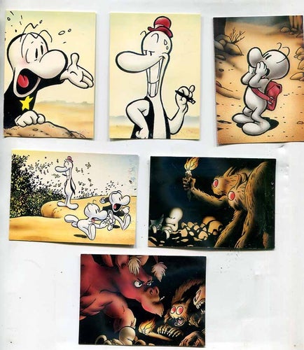 Bone art by Jeff Smith Cartoon 6 stycken samlarkort frå 1994