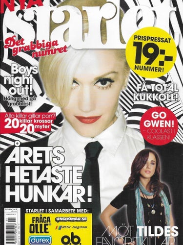 STARLET nr 11 2007 mode reportage special killar kändisar Gwen Stefani, Idol Ola