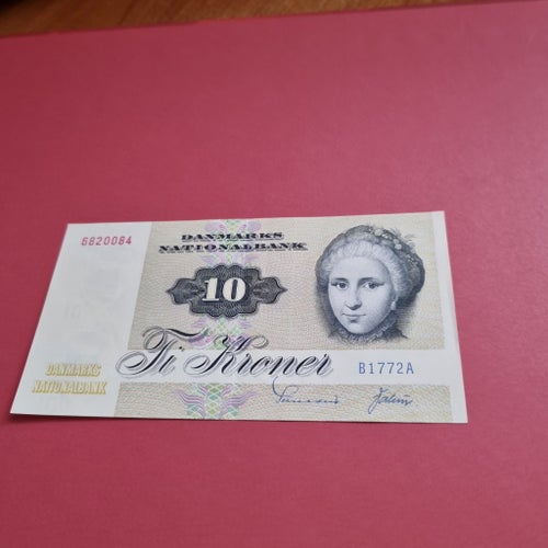 10 Kronor sedel från Danmark 1977