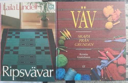 2 vävböcker Ripsvävar av Laila Lundell, Väv av Kerstin Gustavsson