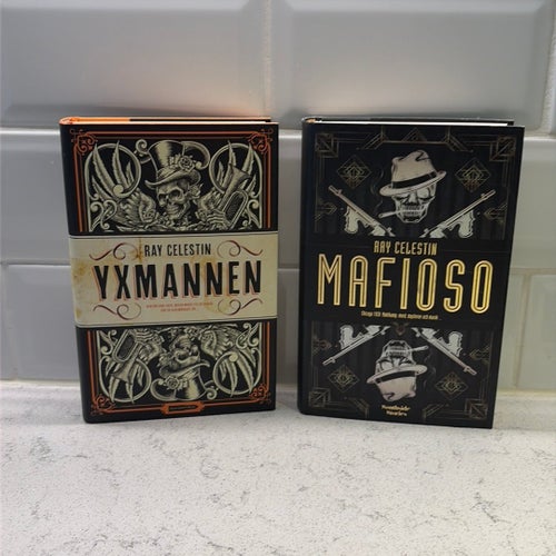 Yxmannen + Mafioso av Ray Celestin, inbundna