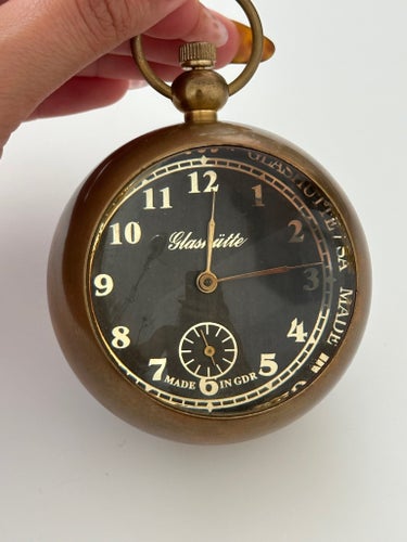 Glashütte GDR Bord-/Fickur – Mekaniskt – Fungerar – Display med glasbaksida