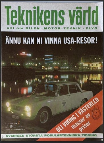 TV 2 1964 Simca 1300 GL, Renault 8, Opel Kadett, Nisse Nässén