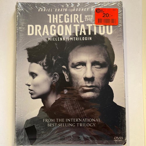 THE GIRL WITH THE DRAGON TATOO - MILLENNIUMTRILOGIN. DIGI DVD THRILLER INPLASTAD