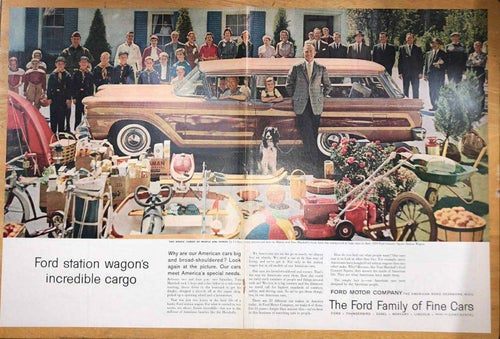 Tidningsutdrag 1959 Ford Country Squire Station Wagon