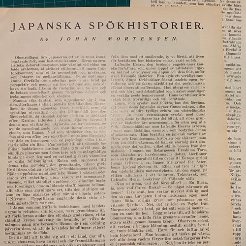 Retro-artikel ”Japanska spökhistorier” från 1916