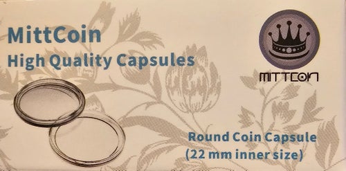 10 st. Oanvända 22mm myntkapslar i högsta kvalite