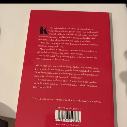 Kvinnorubb: Abort i Sverige 1938-1974 av Lena Lennerhed, okänt publiceringsår