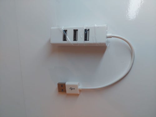 4-ports bärbar USB-hubb – Vit höghastighets-splitterkabel