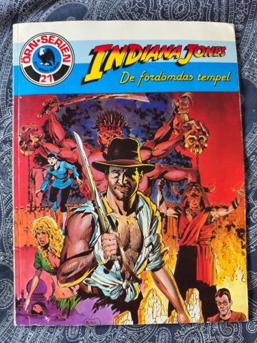Indiana Jones De fördömdas tempel - Comic - Seriealbum 1984 Örn Serien 21 Semic
