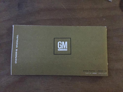 Oldsmobile Toronado 1971 Owner's Manual