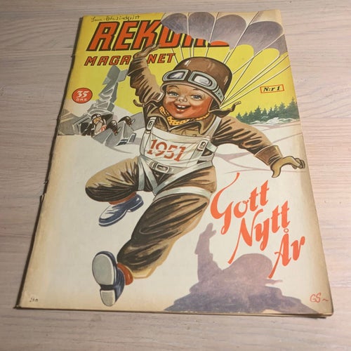 Tidningen Rekord Rekordmagasinet 1951 nr 1 - (baksidan saknas)
