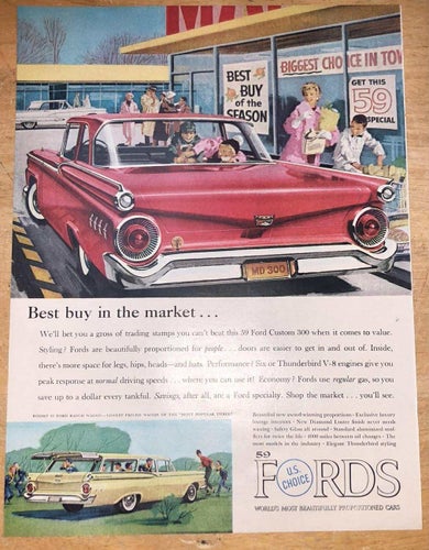 Tidningsutdrag 1959 Ford Ranch Wagon